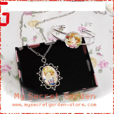 Skip Beat ! スキップ・ビート Kyoko Mogami anime Cabochon Necklace and Bracelet Set